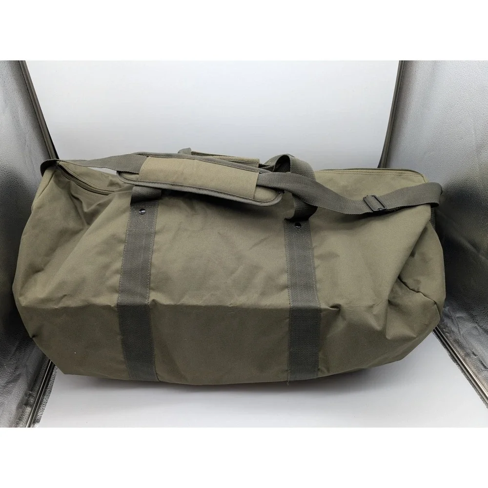 Military Style Olive Green Canvas Duffel Bag Tactical Travel Gear 31 Inch
